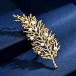 گل سینه زنانه مدل کاج با دیزاین مروارید - Image 4