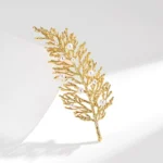 گل سینه زنانه مدل کاج با دیزاین مروارید - Image 9