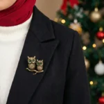 گل سینه زنانه مدل جغد کد ۰۱ - Image 2