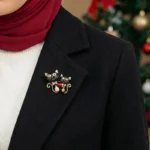 گل سینه زنانه مدل گربه طرح عشق - Image 2