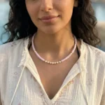 گردنبند زنانه مدل مینیمال طرح مروارید کد S300