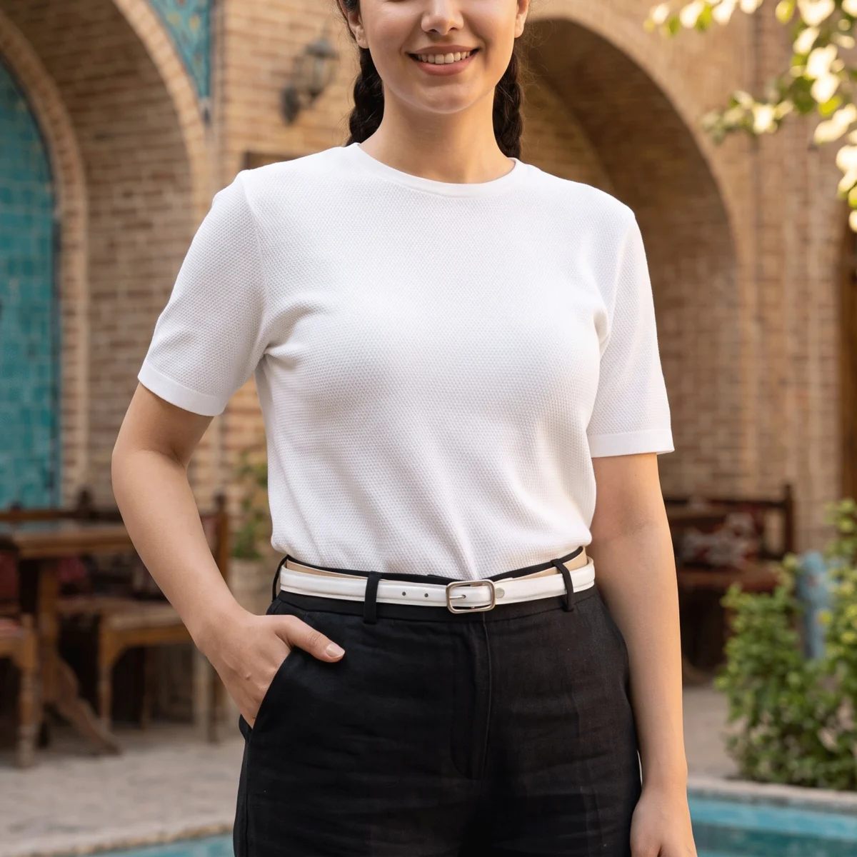 کمربند زنانه باریک پهنای ۱.۵ سانت مدل B01