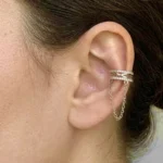 گوشواره زنانه ایرکاف استیل رنگ ثابت طلایی در فینگیل شاپ